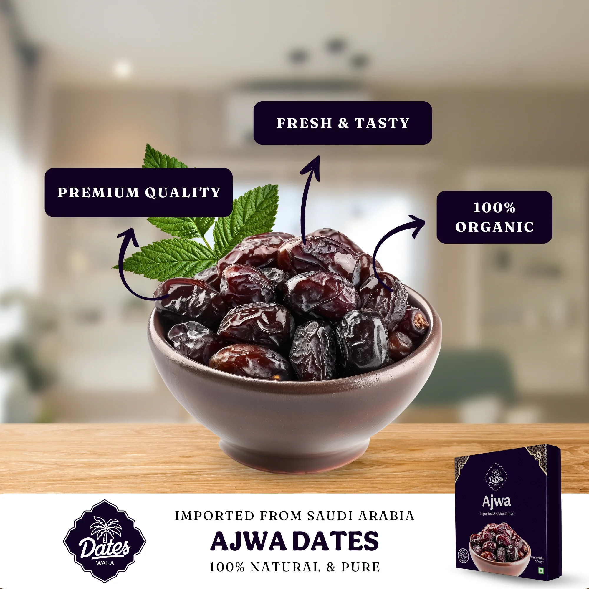 Premium Ajwa Dates from Madina Munawara (500gm) - Image 3