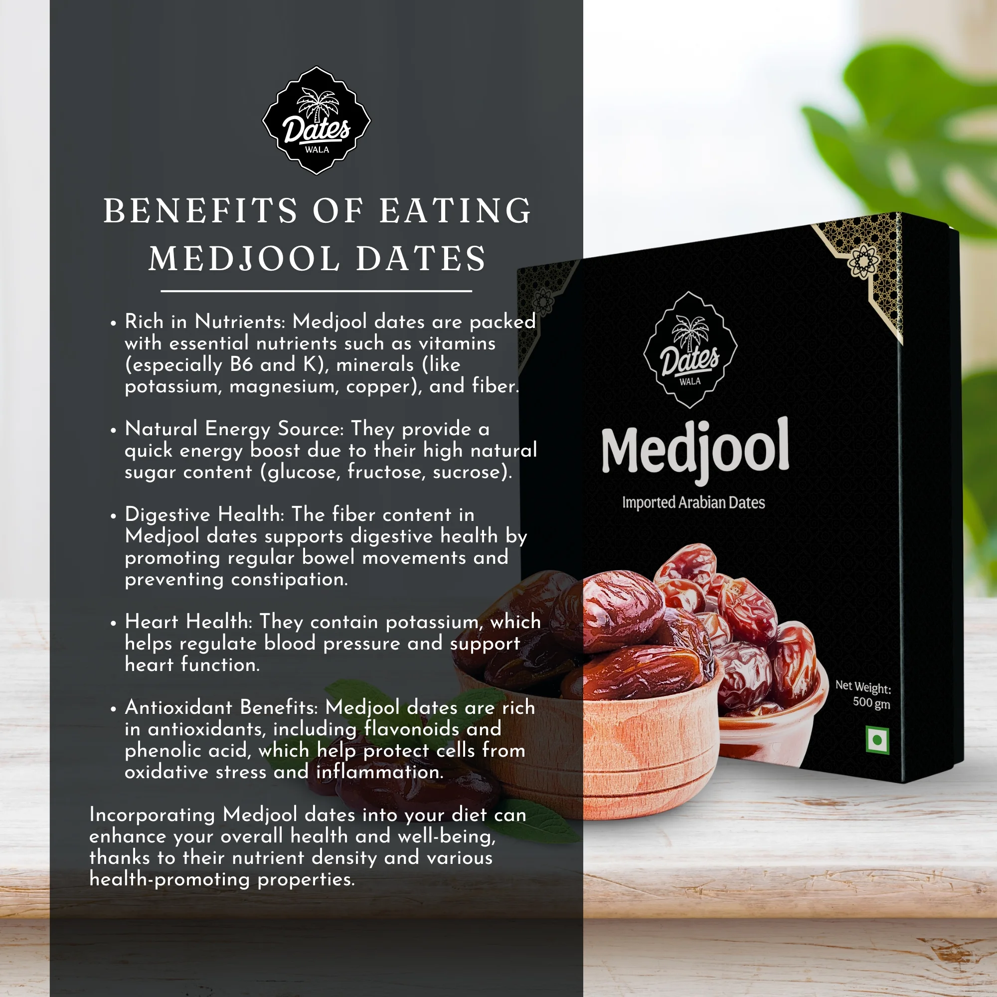 Premium Medjool Dates - The King of Dates (500gm) - Image 2
