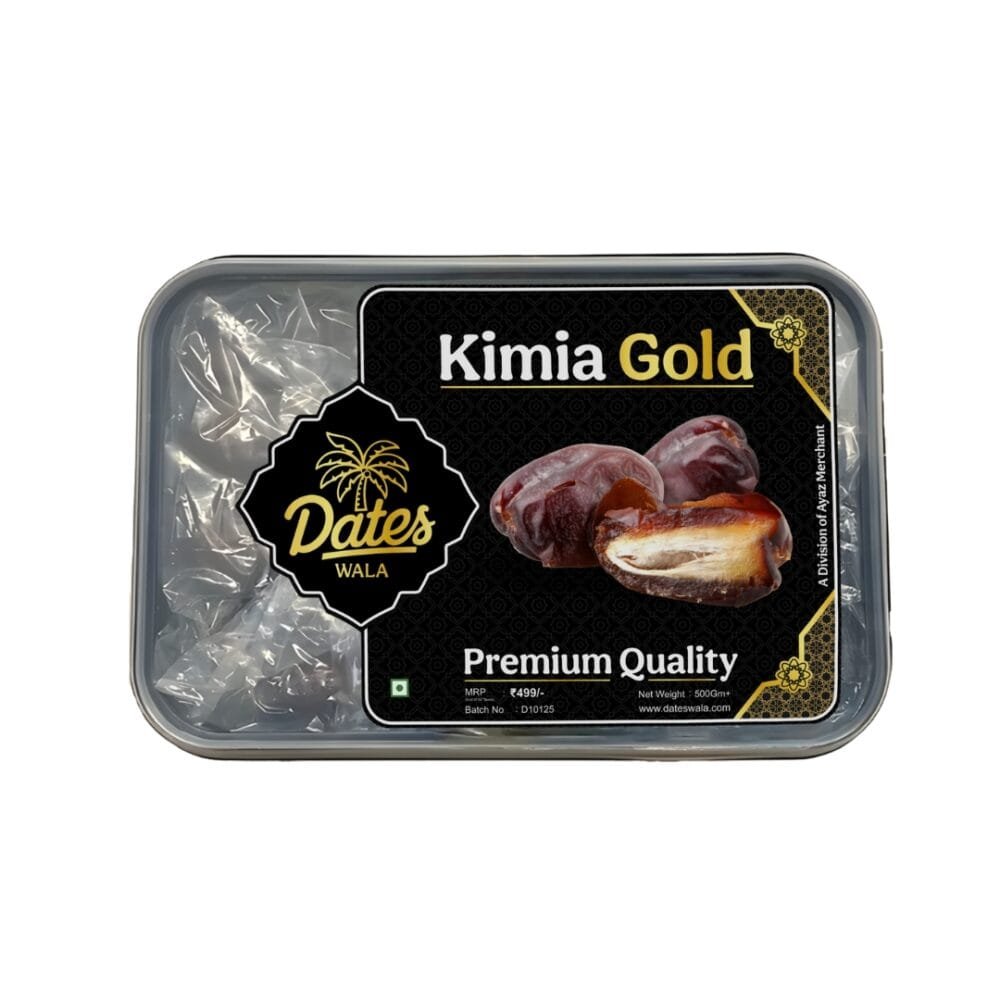 Date Wala Kimia Gold Dates - 1kg (500g + 500g) | Buy 1 Get 1 Free | Naturally Sweet & Nutritious | No Preservatives | No Added Sugar | Vegan & Gluten-Free | Khajur | Khajoor | Khejur Premium International Fresh Queen kimia Dates 100% Naturally Dried Dates | Sourced from Saudi Arabia - Image 2